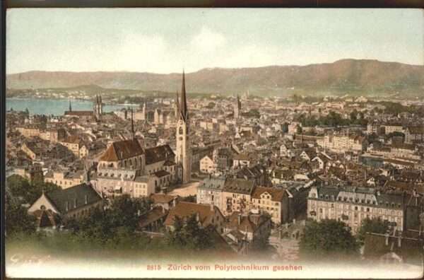 Zuerich vom Polytechnikum aus gesehen
