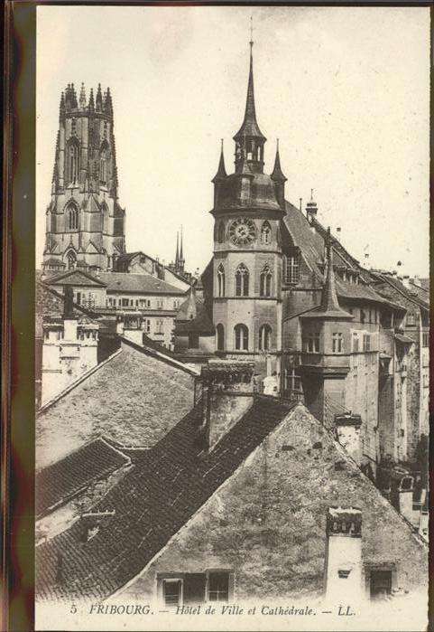 Fribourg FR Hotel e Ville et Cathedrale