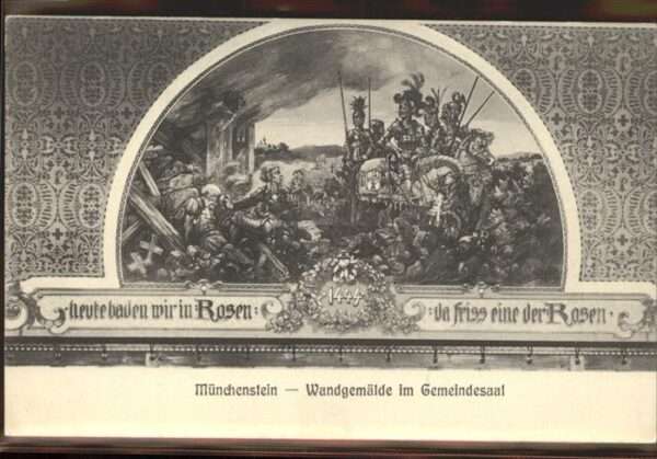 Muenchenstein Wandgemälde Gemeindesaal 1444