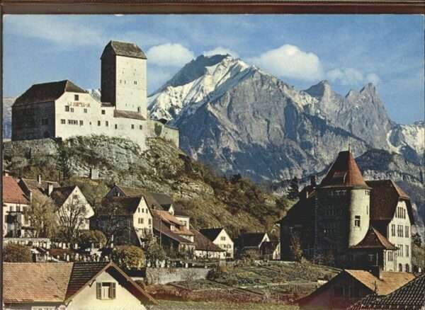 Sargans Schloss mit Falknis