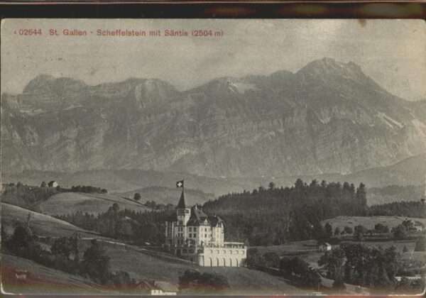 St Gallen SG Scheffelstein mit Säntis