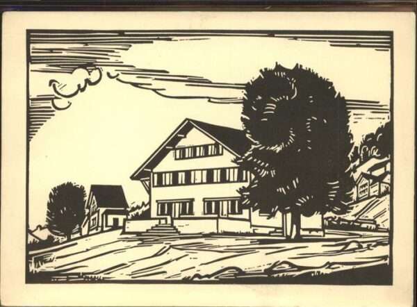 Wildhaus SG Zwingliheim Zeichnung Eröffnungsfeier