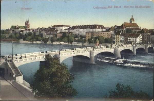 Basel BS Mittlere Rheinbrücke Uni Münster