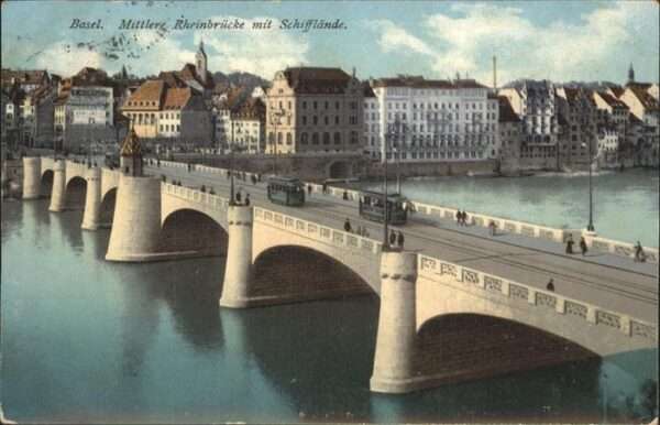 Basel BS Mittlere Rheinbrücke Schifflände