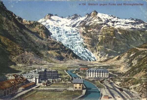 Gletsch Furka Rhonegletscher