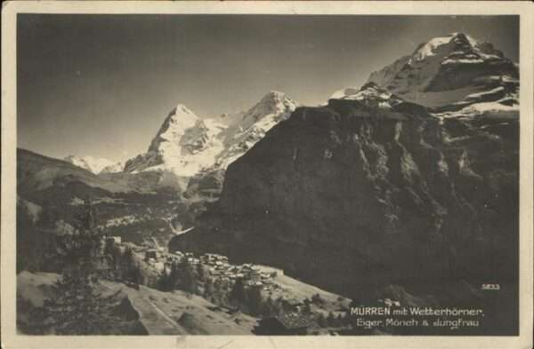 Muerren BE Wetterhörner Eiger Mönch Jungfrau