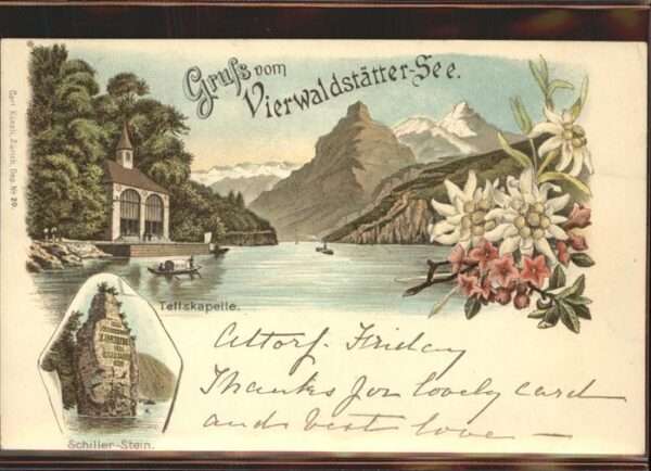 Vierwaldstaettersee SZ Tellskapelle Schiller-Stein