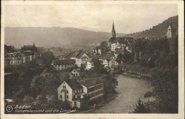 Baden AG Generalansicht mit Limmat
