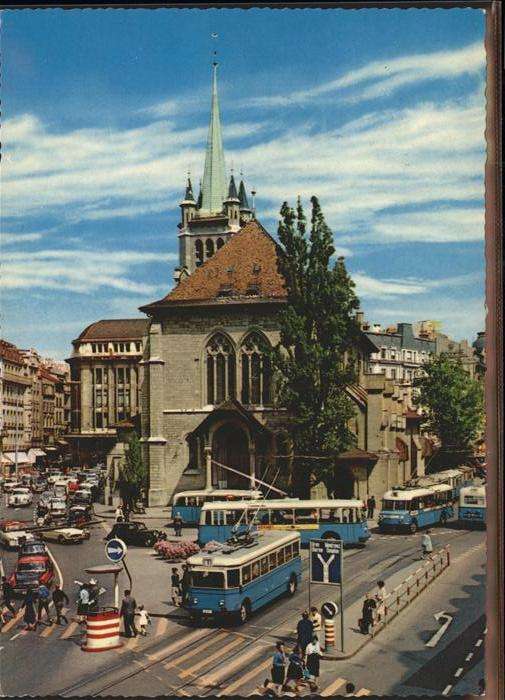 Lausanne VD Place et Eglise St. Francois