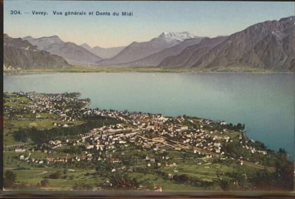 Vevey VD Vue generale Dents du Midi