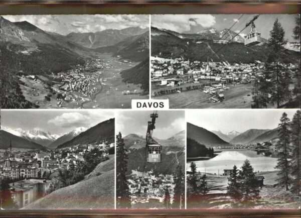 Davos GR Panorama Seilbahn See