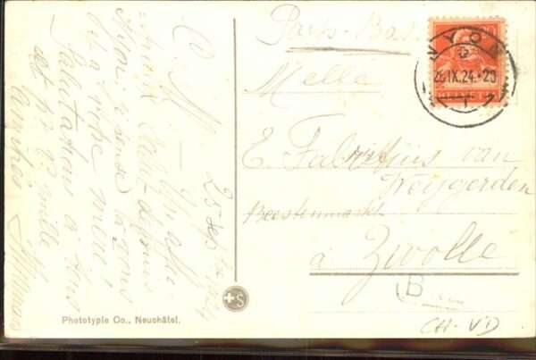 Nyon VD Teilansicht Schloss Genfer See Segelboo – Bild 2