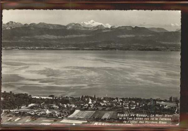 Bougy-Villars Signal de Bougy Lac Leman Mont Blanc vu