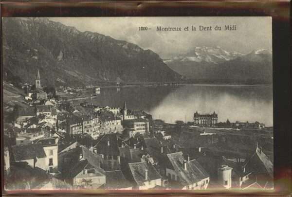 Montreux VD Vue partielle Lac Leman Dents du Midi W