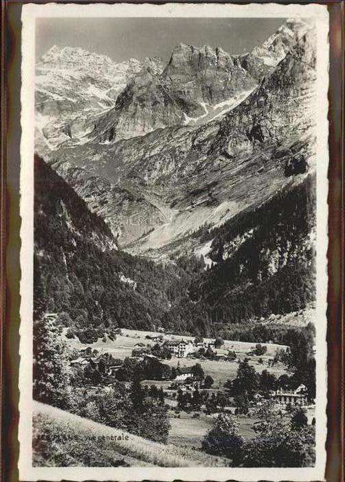 Les Plans-sur-Bex Vue generale Waadtländer Alpen