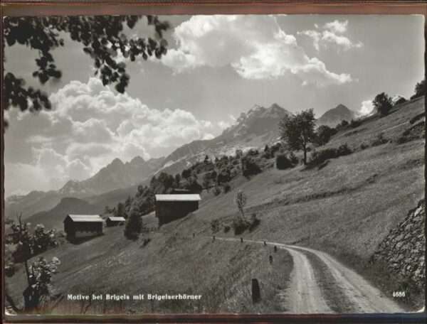 Brigels Panorama Brigelserhörner Graubünden Fel