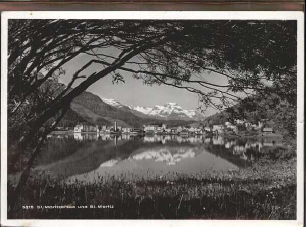 St Moritz GR Ortsansicht und St Moritzersee