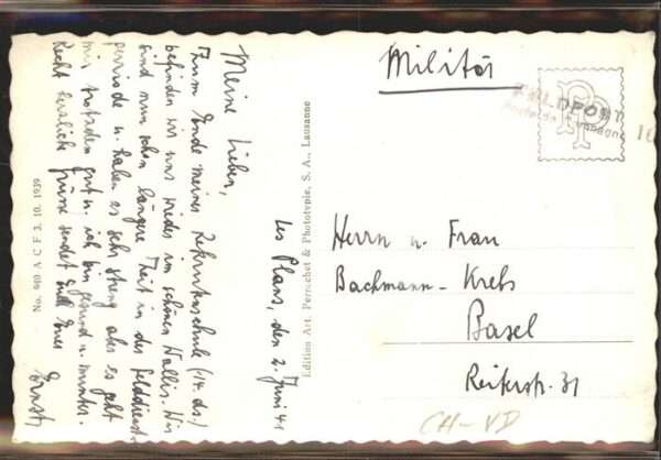 Les Plans-sur-Bex Panorama _ Feldpost – Bild 2