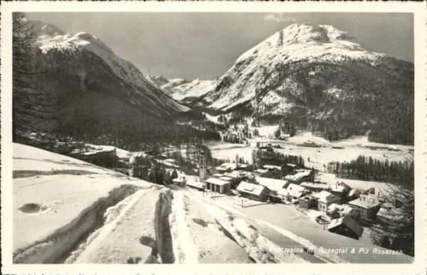 Pontresina mit Rosegtal und Piz Rosatsch