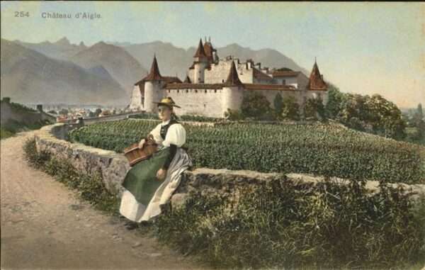 Aigle VD Chateau d Aigle Trachten Waadtländer Al