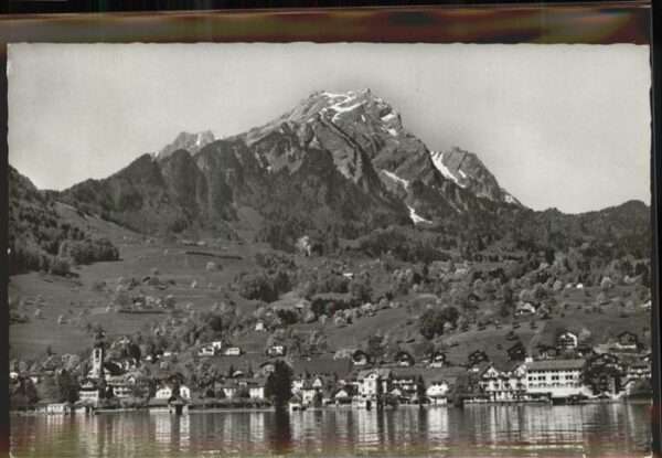 Hergiswil NW Teilansicht mit Pilatus See