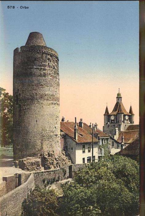 Orbe Turm Kirche Altstadt