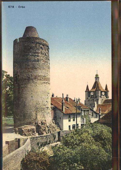 Orbe Turm Kirche Altstadt