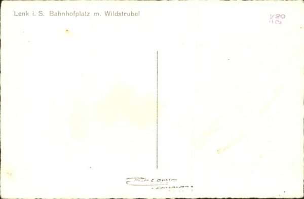 Lenk Simmental Bahnhofplatz mit Wildstrubel Berner Obe – Bild 2