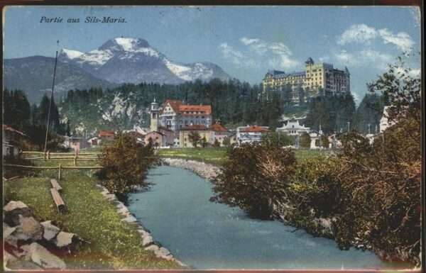 Sils Maria Graubuenden Partie am Fluss Fextal Graubünden