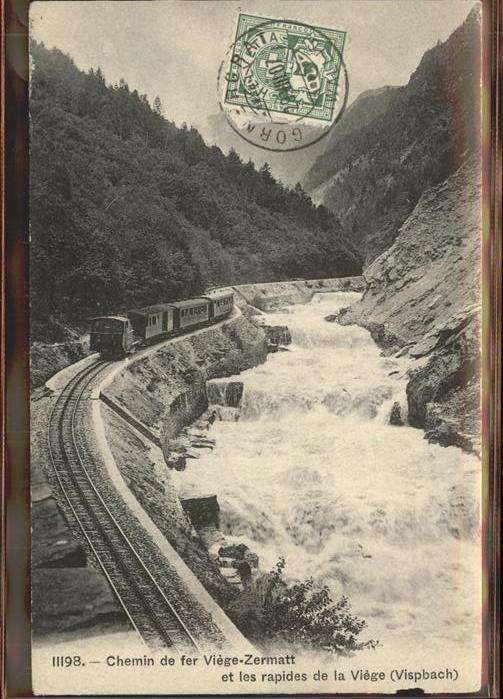 Zermatt VS Chemin de fer Viege_Zermatt et les rapi
