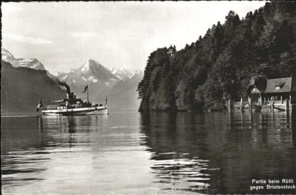 Dampfer Seitenrad Rütli Bristenstock