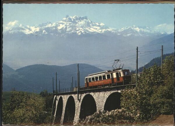 Eisenbahn Leysin Train Aigle Dents-du-Midi