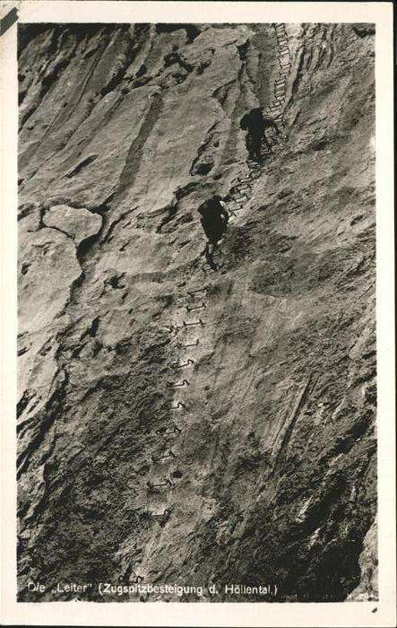 Bergsteigen Klettern Die Leiter Höllental