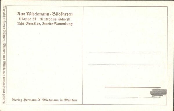 Kuenstlerkarte Matthäus Schiestl Franken Wiechmann Bil – Bild 2