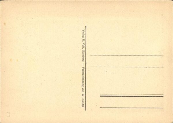 Kuenstlerkarte W. Kandel  Federzeichnung – Bild 2