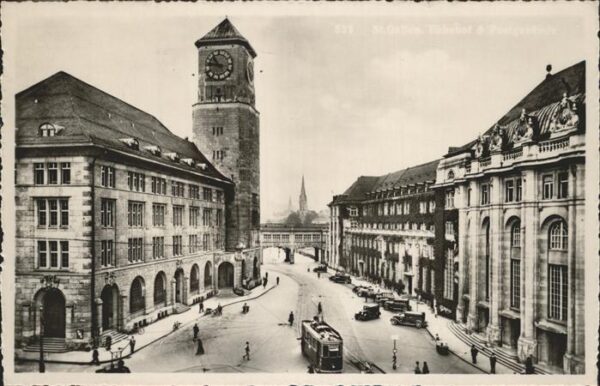 Strassenbahn St Gallen Bahnhof Postgebäude