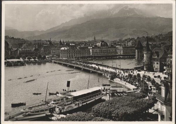 Dampfer Seitenrad Neue Seebrücke Schweiz