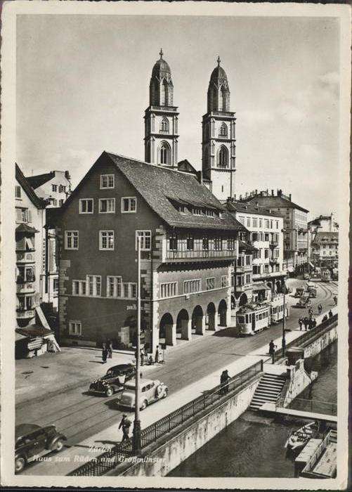 Strassenbahn Zürich Haus zum Rüden Grossmünster