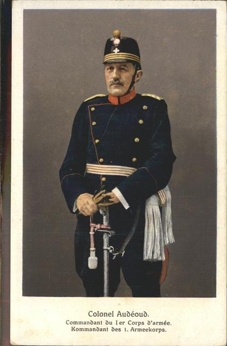 Militaria Colonel Audeoud 1. Armeekorps