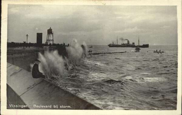 Vlissingen Boulevard storm Schiff