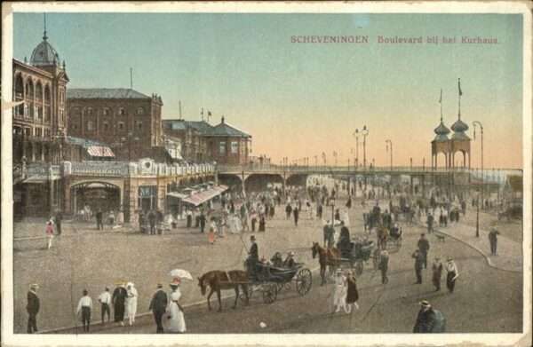 Scheveningen Boulevaerd Kurhaus Pferdekutschen