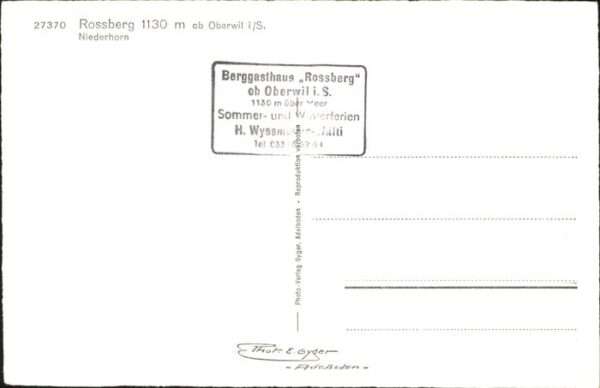 Oberwil Simmental Berggasthof Rossberg Panorama mit Niede – Bild 2