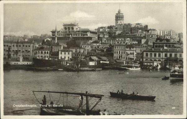 Constantinopel Istanbul Pera et Galate Hafen Schiff
