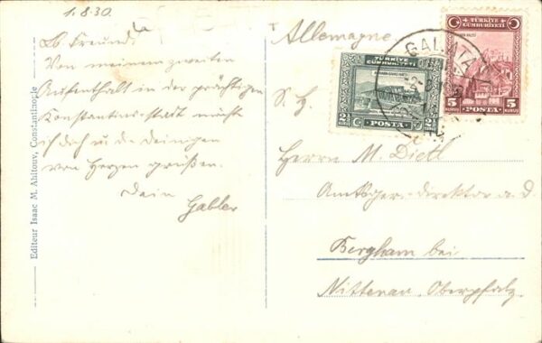 Constantinopel Istanbul Pera et Galate Hafen Schiff – Bild 2