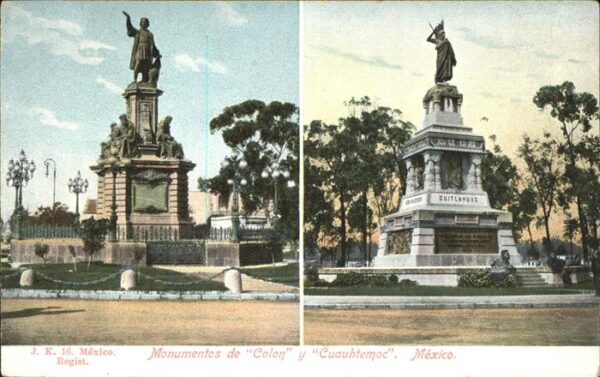 Mexico City Monumentos de Colon y Cuauhtemoc