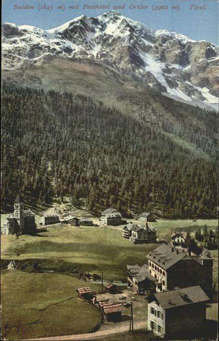 Sulden Solda Teilansicht Posthotel Ortler