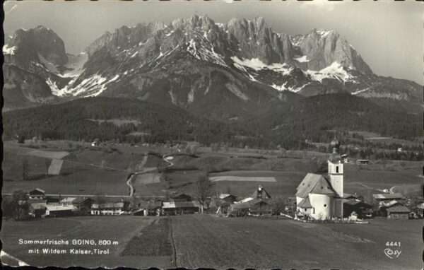 Going Wilden Kaiser Tirol Panorama mit Kaisergebirge im Sommer
