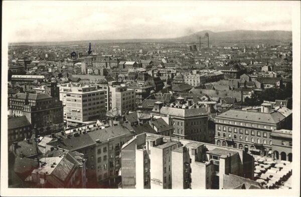 Zagreb Blick über die Stadt Feldpost