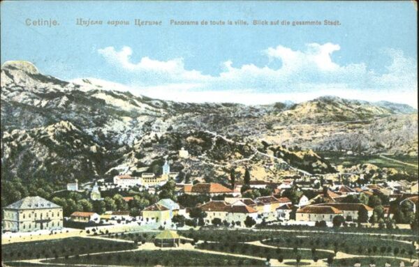 Cetinje Panorama de toute la ville Gesamtansich