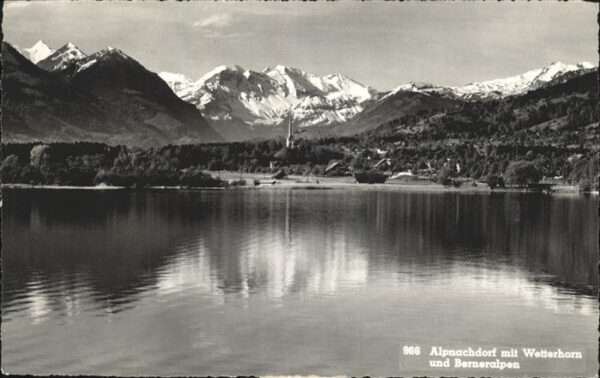 Alpnach Dorf Wetterhorn und Berner Alpen